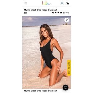 COPY - LuLu's NWT Black Myrna One Piece Swimsuit